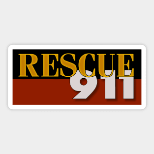 Retro Rescue 911 Logo Sticker